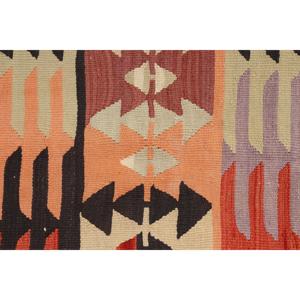 Tapis vintage 6,3 x 10,1 pieds, tapis turc en laine rouge patchwork - Product Image 5