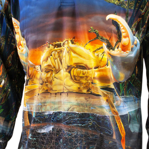 Polo de pêche à manches longues en polyester respirant imprimé par sublimation UPF 50+, coupe ajustée, vente en gros, haute qualité, OEM/ODM - Product Image 6