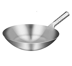 Wok traditionnel en fer fait à la main Wok en acier au carbone antiadhésif Wok chinois sans revêtement avec un style agréable - Product Image 3