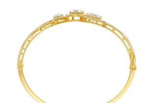 Brazalete de Oro Amarillo/Blanco/Rosa de 14K con Diamante Cultivado en Laboratorio, Corte Esmeralda, 3.51 Quilates, de Lujo, Certificado por IGI, para Mujer - Product Image 2