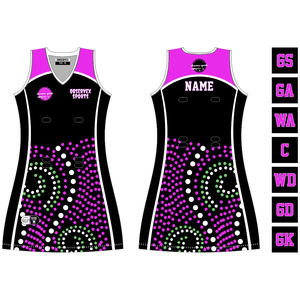 Uniformes de robe de netball sublimés sur mesure Option grande taille en gros pour les filles et les femmes - Product Image 5