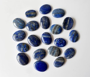 Natural Handmade Eco-Friendly Quartz Lapis Lazuli <b>Worry</b> Stones Blue Color for Decoration Massage and Pocket <b>Stone</b> - Product Image 2