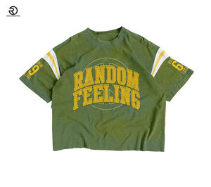 เสื้อยืดผู้ชายผ้าคอตตอนโอเวอร์ไซส์เปิดไหล่ผ้าฝ้าย100% ซักได้สกรีนลายสตรีทเสื้อผ้าแบบสั่งทำ2025 - Product Image 3