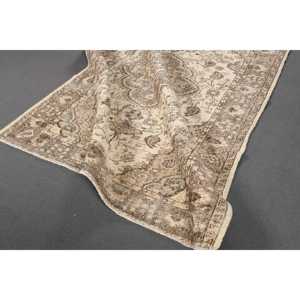 Turkish 5.9x8.4 ft Rug, Vintage Rug, <b>Brown</b> Southwestern <b>Wool</b> Rug - Product Image 4