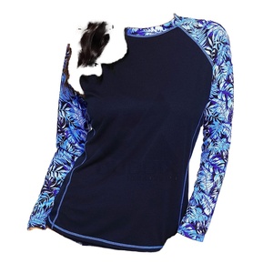 Custom <b>Women's</b> Fitness Gym <b>Rash</b> <b>Guard</b> Custom Size Comfortable Breathable Heat-Transfer Printed Spandex/Nylon Short Printed - Product Image 5