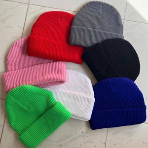 Lightweight With Letter Jacquard Knitted Custom Your Logo Cuffed Sports Jacquard Knitted Beanie Fashion Winter jacquard Beanie - Product Image 2