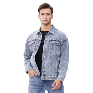 Vestes en jean décontractées de haute qualité pour hommes et veste en jean de style vintage grande taille avec décoration de boutons vente en gros - Product Image 1