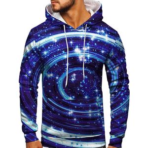 Sudadera con capucha unisex de algodón con estampado digital personalizado de manga larga sudadera de gran tamaño sólido Invierno Polar liso teñido con capucha - Product Image 1