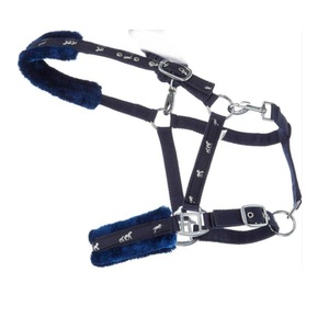 Vente chaude Noir Bleu Vison Nylon Cheval Halter avec Rembourrage Doux Sangle Top Durable et Confortable Logo Personnalisé - Product Image 2