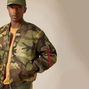 Chaqueta de bombardero ecológica reversible impermeable a prueba de viento de alta calidad personalizada para hombres Flight MA1 Street Wear - Product Image 6