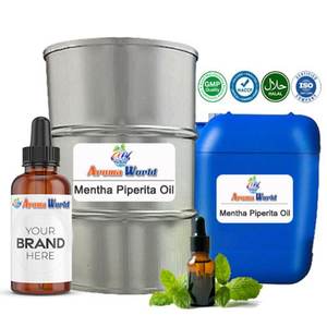 Huile essentielle de Mentha Piperita en gros, huile aromatique de menthe poivrée distillée à la vapeur en vrac pour la fabrication de savon, les cosmétiques, l'aromathérapie et le spa - Product Image 2
