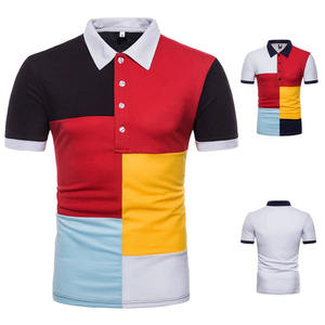 Vente en ligne de T-shirts polo design différent T-shirts polo pour hommes de qualité supérieure en couleur unie T-shirt polo à manches courtes pour hommes - Product Image 1