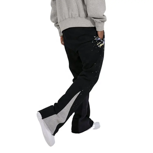 Jogging évasé en toile personnalisé de haute qualité pour hommes, pantalon de survêtement décontracté avec ceinture élastique - Product Image 2