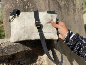 Sacs à main en fourrure métallique de vente chaude sac à provisions sacs décontractés cheveux sur sac à main en cuir de fourrure - Product Image 5