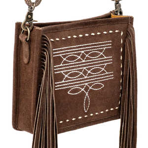 Bolso Bandolera de Cuero Genuino de la Mejor Calidad, Estilo Vintage, para Mujer, Moda Occidental de Verano, Ante, Individual, para Invierno y Otoño - Product Image 2