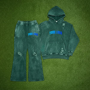 Movatextile กางเกงวอร์มผ้าฝ้าย100% ซีดมีฮู้ด, ชุดวอร์มมีโลโก้ - Product Image 1