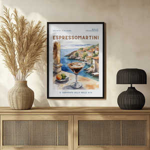 Póster estilo acuarela de Espresso Martini, arte de pared en lienzo - Product Image 1