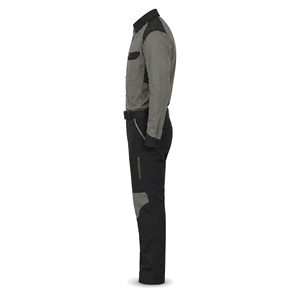 Ensemble chemise de travail à manches longues gris-noir personnalisé et pantalon renforcé pour le personnel des installations industrielles - Vente en gros Fabricant - Product Image 3