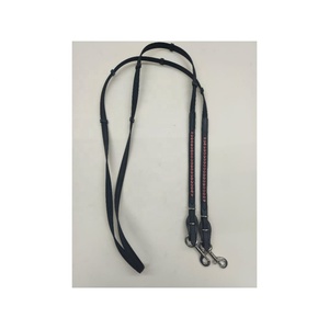 Hot Selling Durable Multi-Color Leather Reins Heavy <b>Rubber</b> Grip Crystal Brass Fittings Horse Riding High Quality Rub - Product Image 2