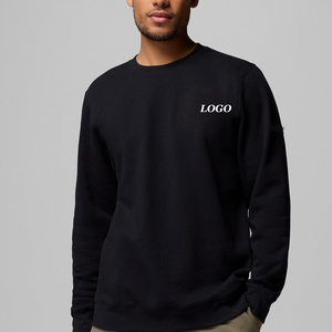 Sweat-shirt à col rond pour homme avec couleur unie, prix bas, poignets côtelés et logo personnalisé, design à manches longues pour les acheteurs en gros - Product Image 1