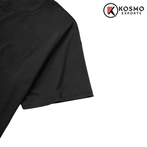Option d'impression vierge de t-shirt en coton noir pur personnalisé de haute qualité pour hommes disponible - Product Image 3