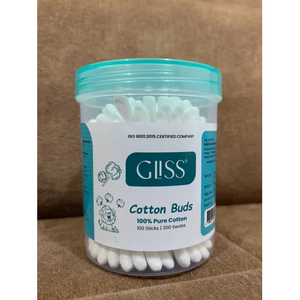 GLISS Premium, Hisopos de Algodón 100% Puro con Palito de Papel, 200 Unidades, Multiusos para Uso Diario, Limpieza y Cuidado de los Oídos - Product Image 6