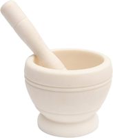 Ensemble mortier et pilon en résine pour ail, herbes et épices – Outil de broyage et de mélange pour cuisine – Grain de bois
