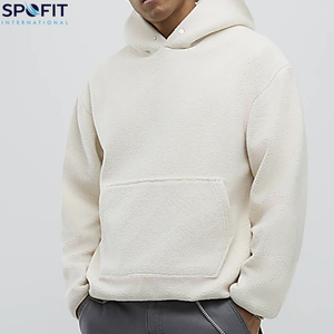 Best Selling Custom <b>Sherpa</b> Hoody Soft Winter Fleece <b>Hoodie</b> Embroidered Logo Plain Dyed Street Wears 100% Cotton <b>Men</b> Hoodies - Product Image 3