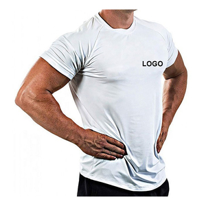 Ropa deportiva de calidad superior para hombre, camisetas de gimnasio, Spandex/Material de nailon, malla ligera transpirable sin costuras, logotipo personalizado de secado rápido - Product Image 1
