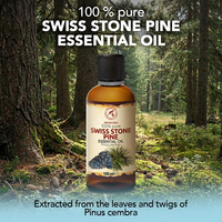 Huile Essentielle de Pin Suisse 100ml Aromatika Huile de Pin Cembra pour Spa, Massage, Sauna, Bain et Cosmétique Marque Privée