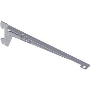ELEMENT SYSTEM 10300 Angle <b>Bracket</b> 180mm Length 55kg Steel with <b>White</b> Aluminum 2 Mounting Hooks for Hooks & Rails - Product Image 1