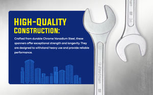 Clé à fourche double Eastman (panneau encastré) E-2001 acier au carbone OEM GS Standard finition chrome brillant exportateur en Inde - Product Image 6