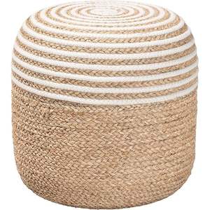 Catégorie de produit Nequiel Pouf/repose-pieds bohème moderne en corde et jonc de mer tissés Tabouret et poufs naturels - Product Image 1