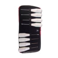 8 pièces d'instruments dentaires en acier inoxydable avec poignée en plastique pour extraction chirurgicale dentaire, élévateur de racine apicale, luxateur, certifié CE
