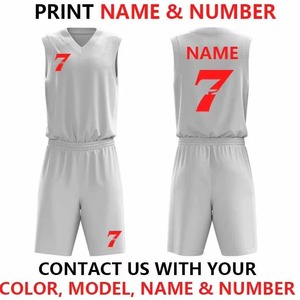 Uniforme de basket-ball pour hommes Maillots et shorts de basket-ball sur mesure Vêtements de sport 100% Polyester Adultes imprimés - Product Image 3
