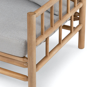 Canapés de jardin d'extérieur Meubles de patio Trois places en bois de teck-Triva - Product Image 5