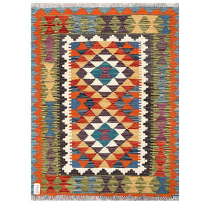 Alfombra Kilim de Maimana, Afganistán, 112 x 84 cm, Alfombras y Conjuntos Tradicionales Afganos - Product Image 1