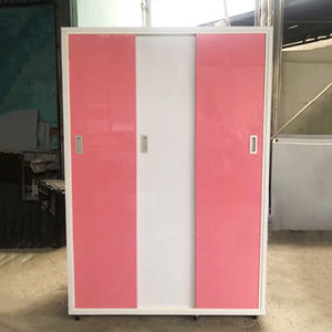 Armario de Plástico Portátil de 3 Puertas Corredizas con Función Plegable para Dormitorio o Apartamento, Mueble para el Hogar - Product Image 1