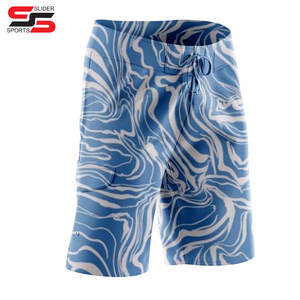 Pantalones cortos deportivos de cintura media de verano para hombre, pantalones casuales elásticos de secado rápido, pantalones cortos de sublimación directa de fábrica con patrón sólido - Product Image 5