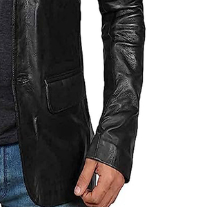 Chaqueta Bomber de Cuero para Hombre Más Vendida, Nueva Moda, Cortavientos, Impermeable, Invierno, Servicio Personalizado OEM, Logotipo Frontal, Estilo Urbano - Product Image 6