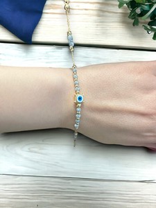 DAFNI BIG PAZAR Stainless Steel Zircon Stone Coated <b>Wrap</b> Bracelet-Trendy Gift From Istanbul - Product Image 2