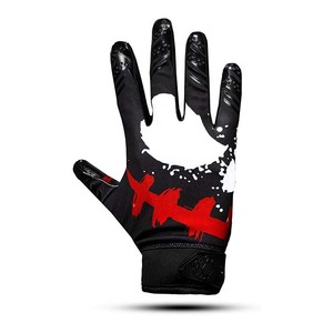Gants de receveur de football américain en silicone bicolore de haute qualité avec matériau respirant et contrôle supérieur de la main - Product Image 3