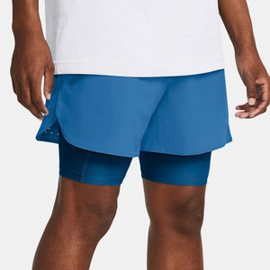 Pantalones cortos informales de gimnasio de estilo sólido para hombre, secado rápido, para correr y baloncesto, paquete de 2 con bolsillos con cremallera, impresión Digital - Product Image 4