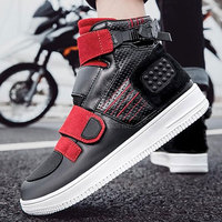 Bottes de moto en cuir imperméables sur mesure pour hommes, respirantes et légères, fabriquées au Pakistan
