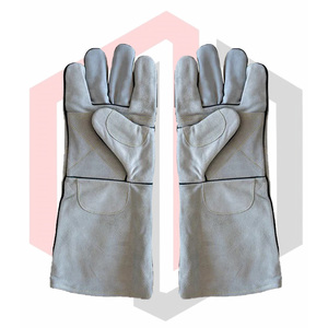 Gants de soudage en cuir résistants à la chaleur, antistatiques, résistants aux déchirures, 7 oz, 16 pouces, sans silicone, sans poudre, personnalisables - Product Image 4