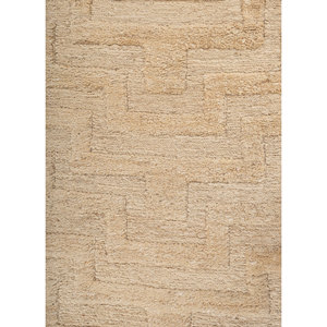 Alfombras de Yute y Cáñamo Anudadas a Mano Hula, Beige y Marrón con Patrón Geométrico para Uso Doméstico-Px-1898 - Product Image 3