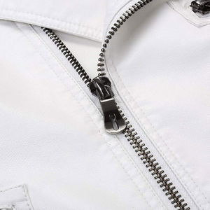 แจ็คเก็ตหนังผู้ชายหนังลายเต็มใส่สบายสไตล์อินเทรนด์เหมาะสำหรับชุดลำลองและกึ่งทางการ - Product Image 5