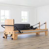 Reformer Pilates en chêne, durable et écologique, pour usage commercial et domestique, équipement pour studio de yoga et entraînement personnel