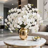 Witte Orchidee Kunstbloemen Realistische Phalaenopsis Zijden Bloemstuk voor Bruiloft Huis Tafeldecoratie