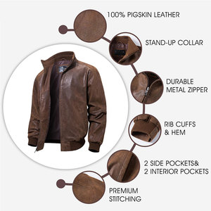 แจ็คเก็ตหนังขายตรงจากโรงงาน รับทำโลโก้ แจ็คเก็ตหนังแบรนด์ส่วนตัว - Product Image 4